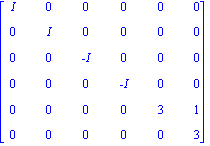 matrix([[I, 0, 0, 0, 0, 0], [0, I, 0, 0, 0, 0], [0, 0, -I, 0, 0, 0], [0, 0, 0, -I, 0, 0], [0, 0, 0, 0, 3, 1], [0, 0, 0, 0, 0, 3]])