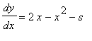 dy/dx = 2*x-x^2-s