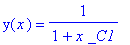 y(x) = 1/(1+x*_C1)