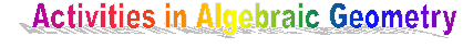 Activities in Algebraic Geometry