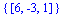 {vector([6, -3, 1])}