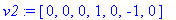 v2 := vector([0, 0, 0, 1, 0, -1, 0])