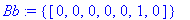 Bb := {vector([0, 0, 0, 0, 0, 1, 0])}