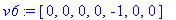 v6 := vector([0, 0, 0, 0, -1, 0, 0])