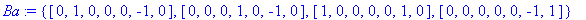 Ba := {vector([0, 1, 0, 0, 0, -1, 0]), vector([0, 0...
