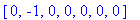 vector([0, -1, 0, 0, 0, 0, 0])