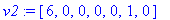 v2 := vector([6, 0, 0, 0, 0, 1, 0])