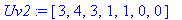 Uv2 := vector([3, 4, 3, 1, 1, 0, 0])