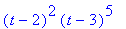 (t-2)^2*(t-3)^5