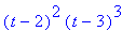 (t-2)^2*(t-3)^3