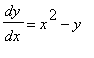 dy/dx = x^2-y