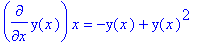 diff(y(x),x)*x = -y(x)+y(x)^2